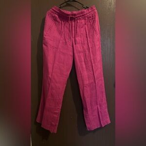 Athleta Fuchsia Linen Pants